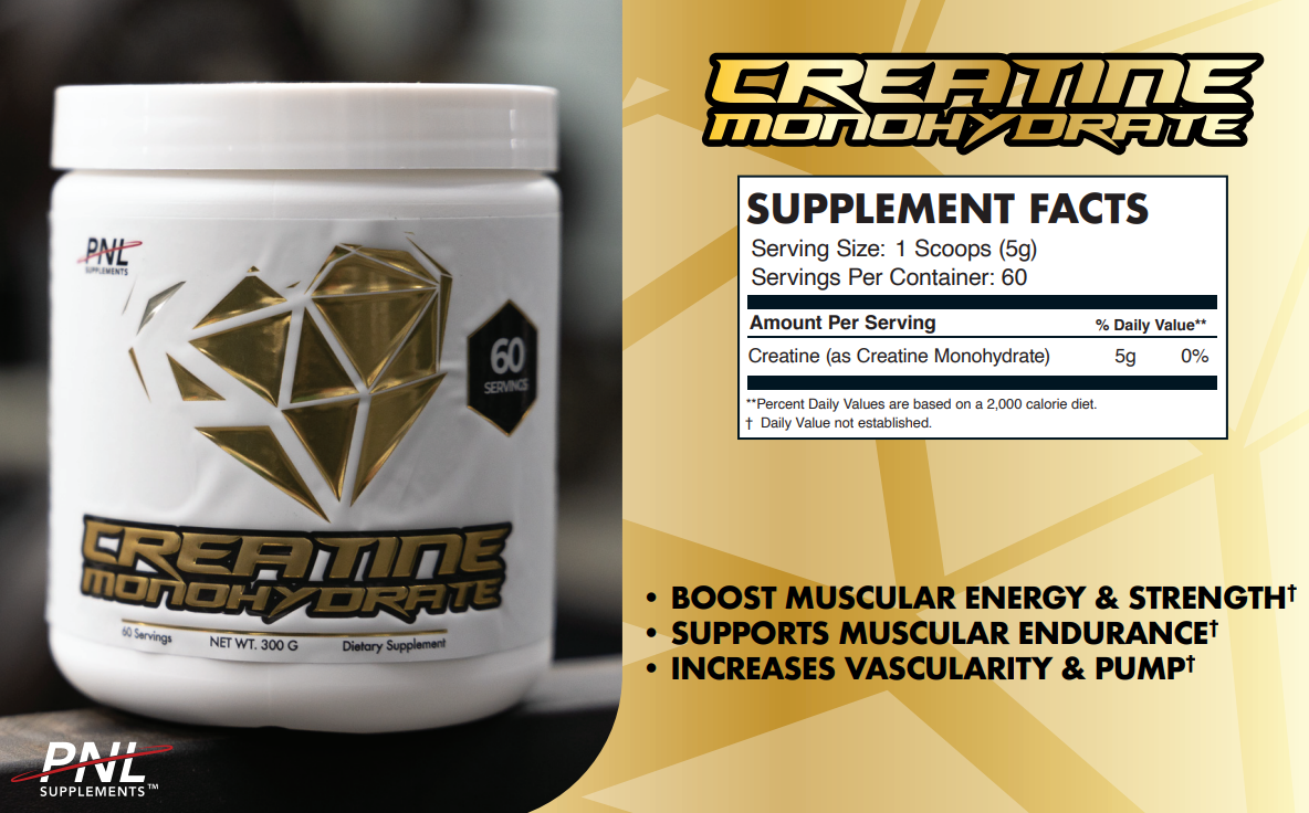 PNL Creatine Monohydrate (60 Servings)